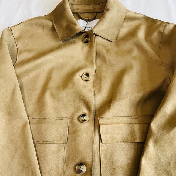 Faux suede jacket with pockets - Picture 6 of 11